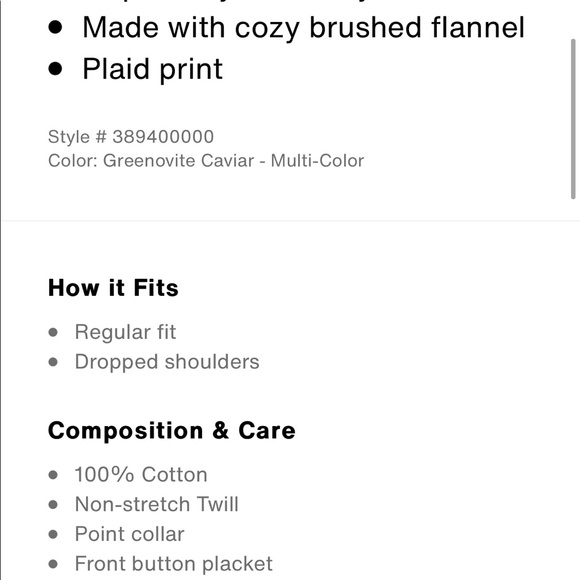 Levi's maple utility checked flannel in blue- NWT - Picture 5 of 6